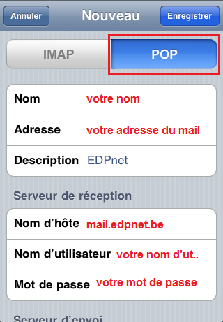 Comment configurer mon compte mail EDPnet sur un iPhone