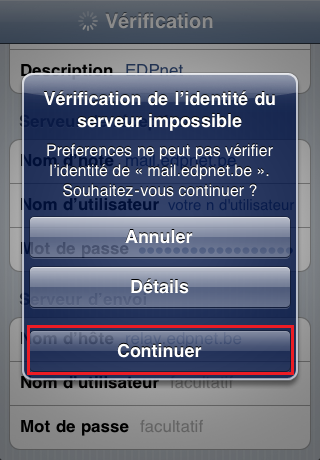 Comment configurer mon compte mail EDPnet sur un iPhone