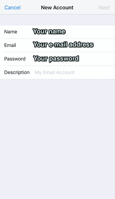 How do I configure my edpnet mail account on an iPhone