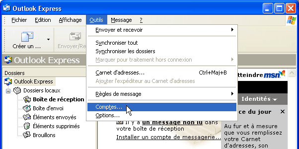 Comment configurer Outlook Express