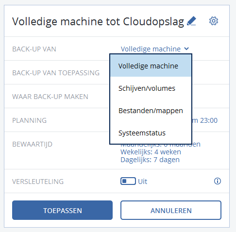 Hoe maak ik een back-upschema