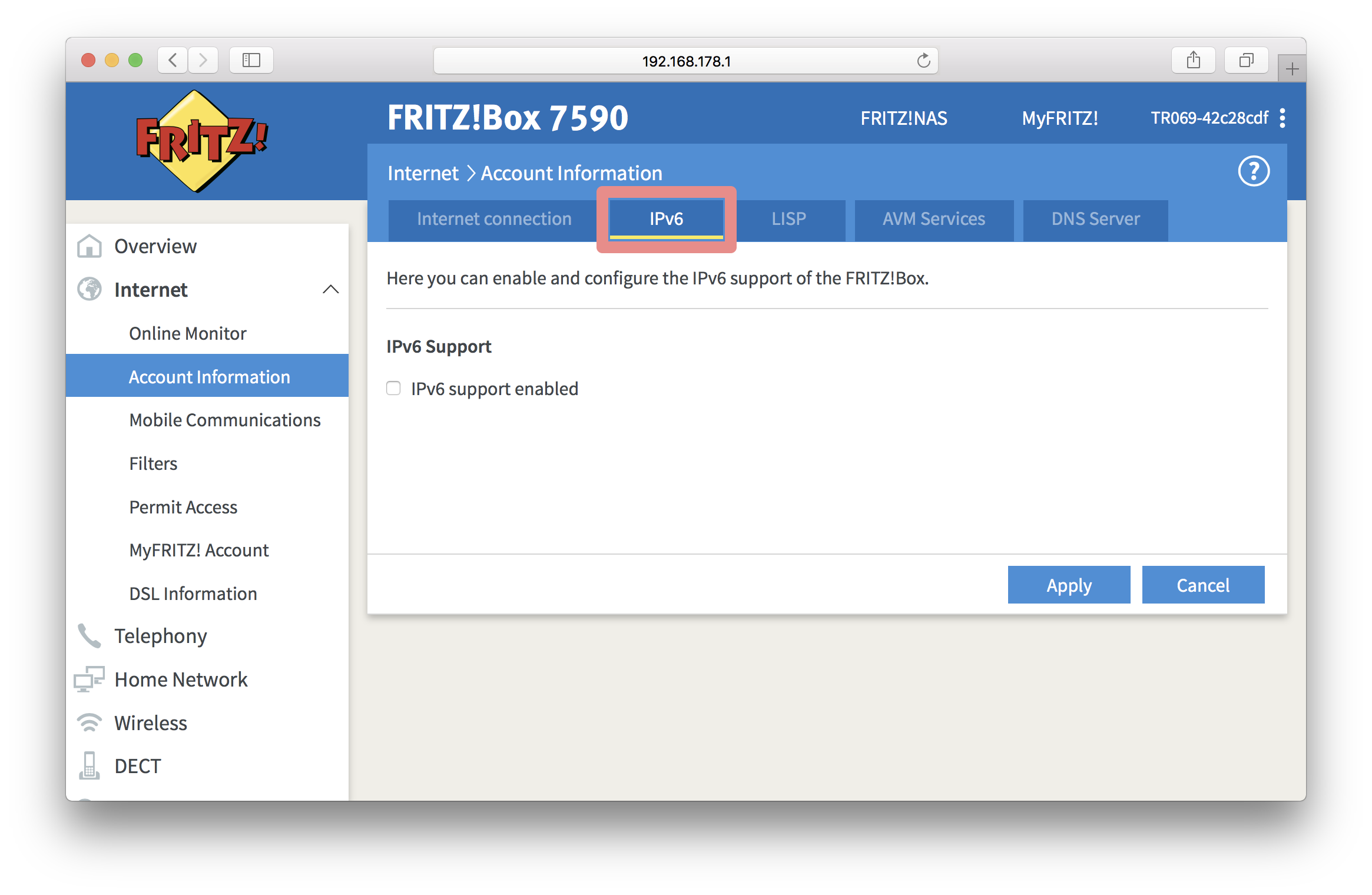 How do I enable IPv6 on my FRITZ!Box