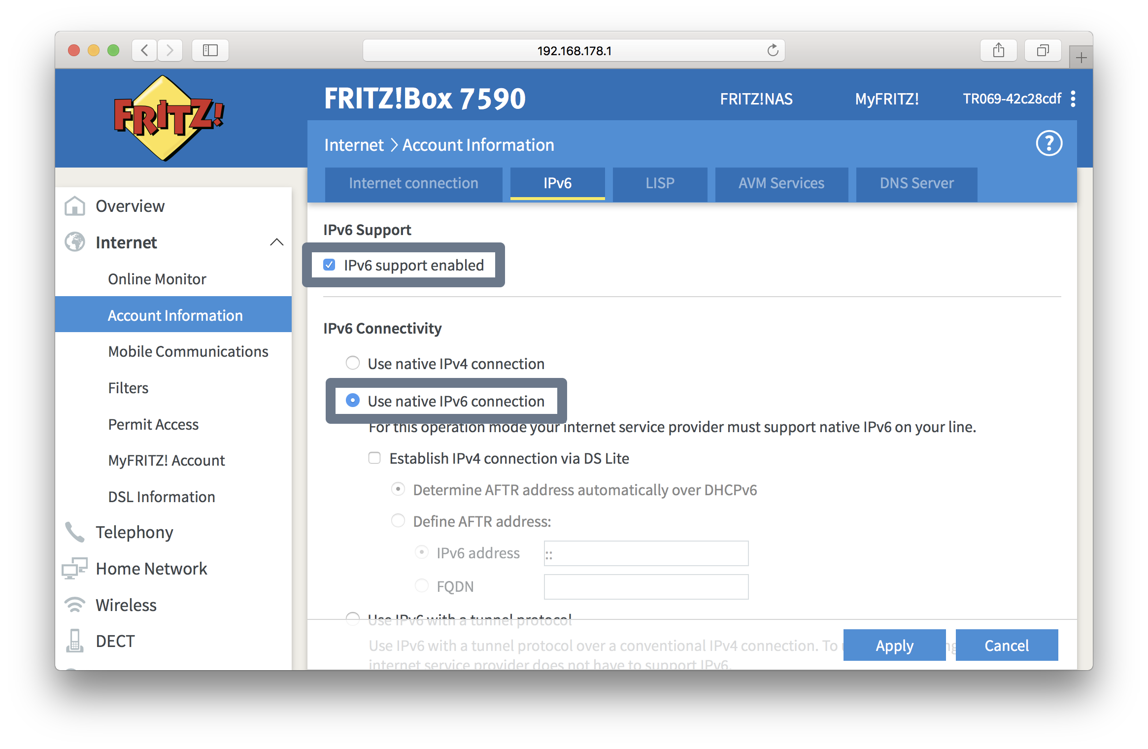 How do I enable IPv6 on my FRITZ!Box