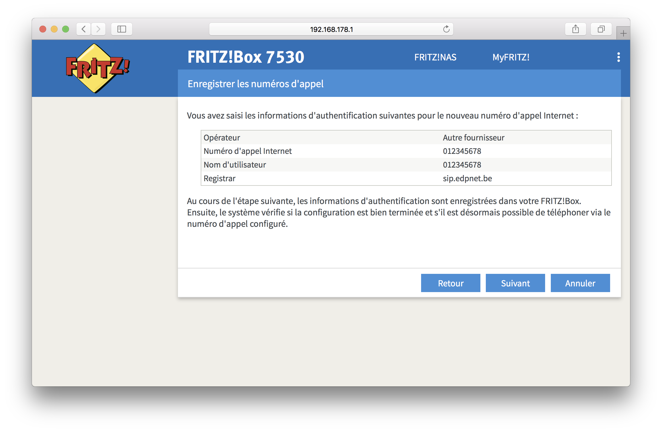 Comment configurer edpnet telephony sur ma FRITZ!Box Comment configurer edpnet telephony sur ma FRITZ!Box